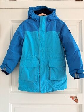 Lands' End Squall Kids Two-Tone Blue Hooded Cost